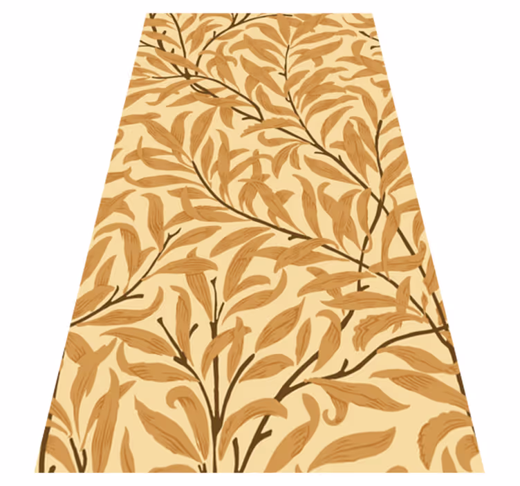 Tapis vinyle beige motif feuilles botaniques - TenStickers