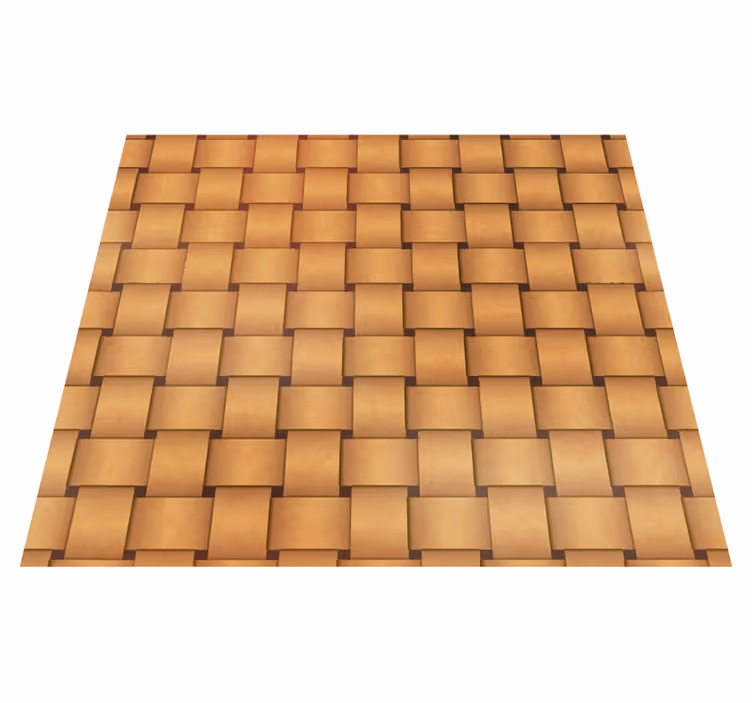 Tapis vinyle marron effet bois - TenStickers