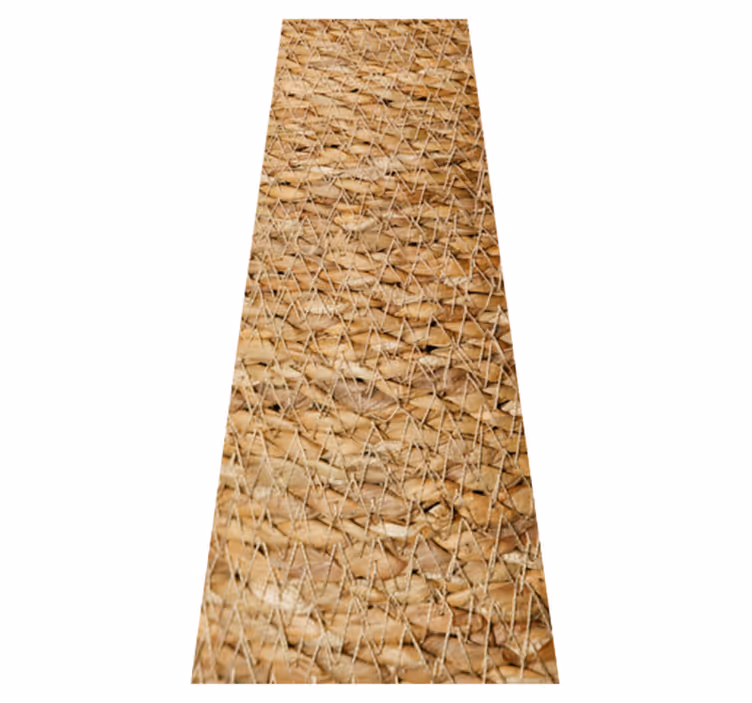 Tapis vinyle marron style osier français clair - TenStickers
