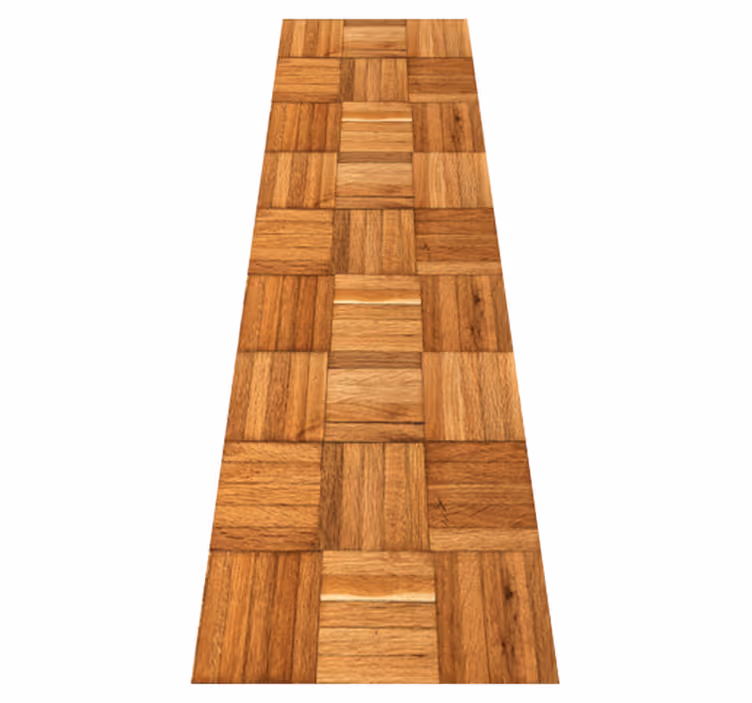 Tapis vinyle marron motif carreaux bois sans joints - TenStickers