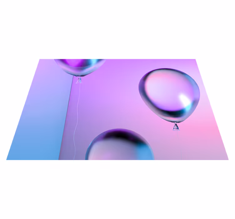 Tapis vinyle violet arrangement de ballons dégradés - TenStickers