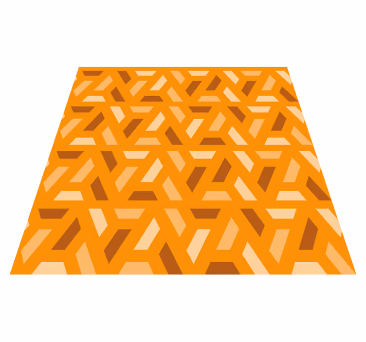 Tapis vinyle orange tons géométriques orange - TenStickers