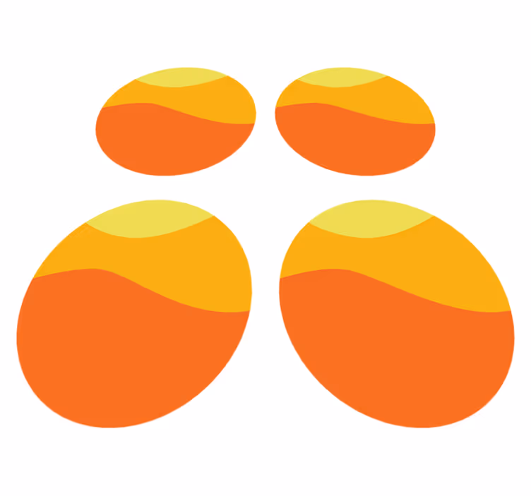 Tapis vinyle orange cercle soleil années 70 - TenStickers