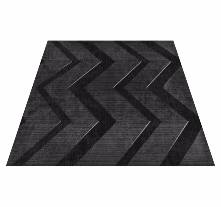 Tapis vinyle noir à rayures acier noir - TenStickers