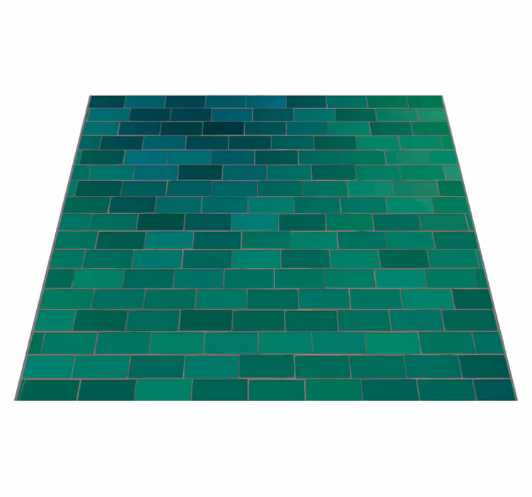 Tapis vinyle vert texture carrelage verte - TenStickers