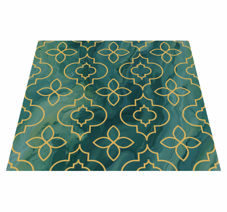 Tapis vinyle vert turquoise - TenStickers