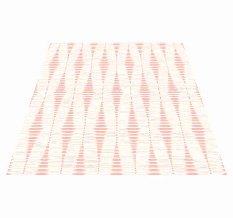 Tapis vinyle extérieur rose pastel ikat rabaul - TenStickers