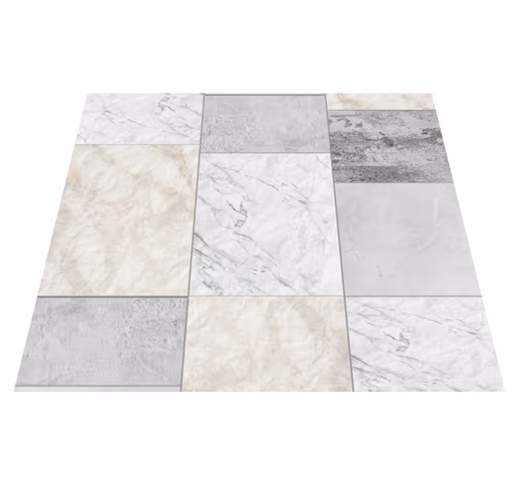 Tapis vinyle extérieur design carreaux carrés - TenStickers