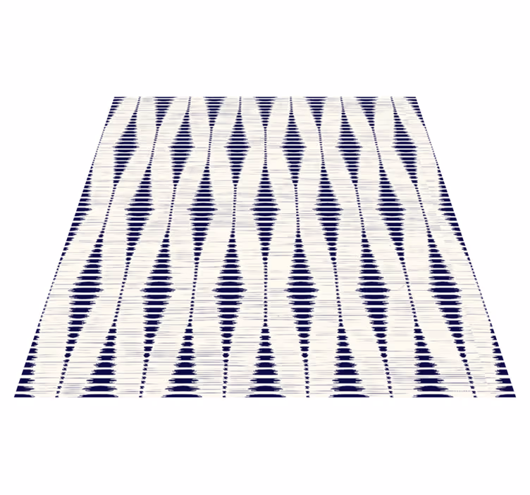 Tapis vinyle extérieur bleu marine rabaul ikat - TenStickers