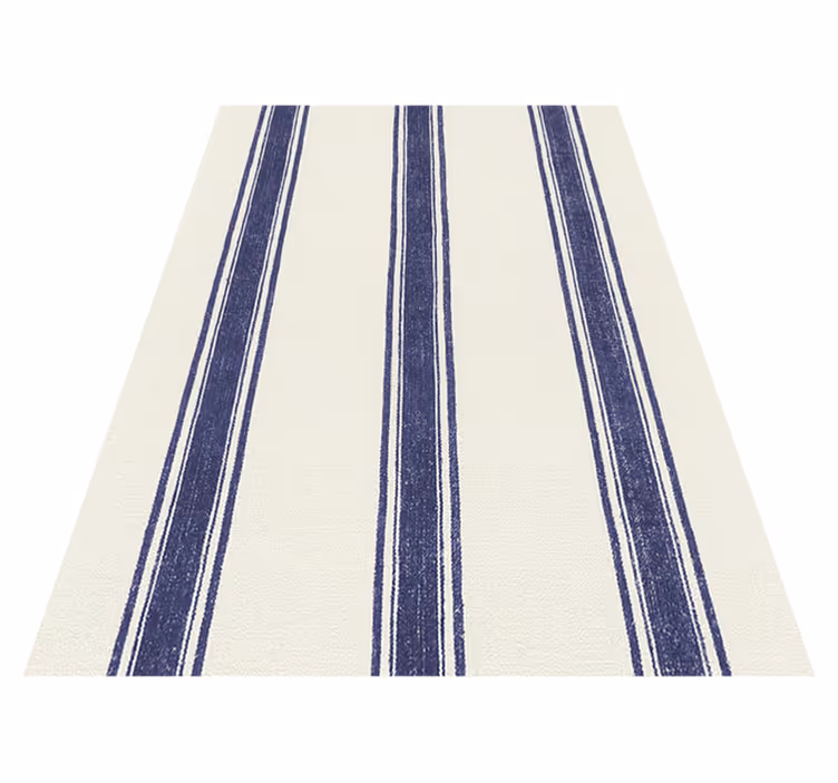 Tapis vinyle extérieur lignes verticales bleu marine - TenStickers