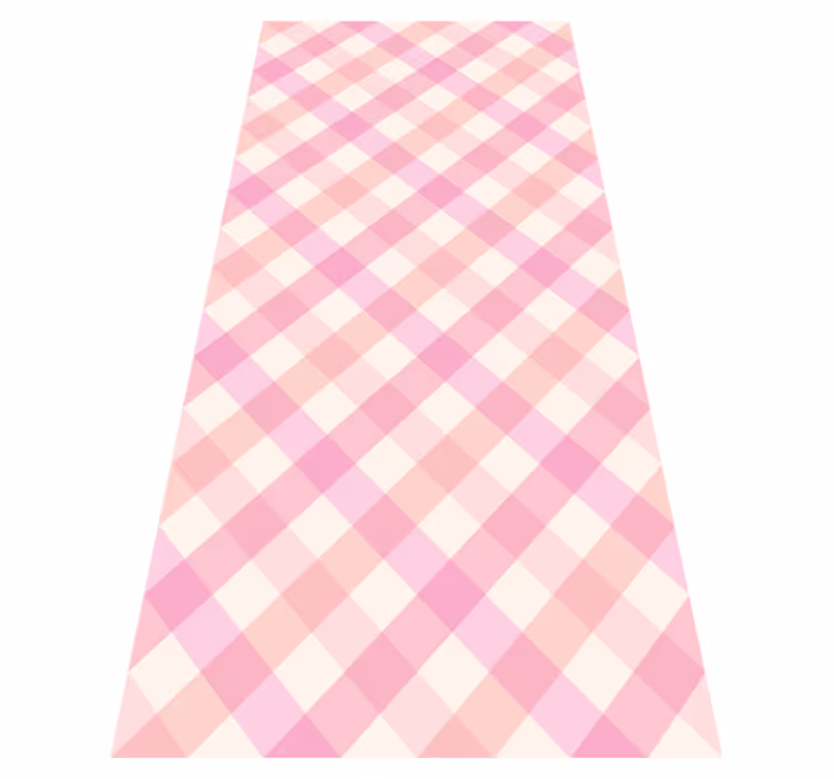 Tapis vinyle rose à motif carreaux roses - TenStickers