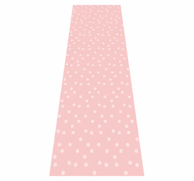 Tapis vinyle rose à pois pastel doux - TenStickers