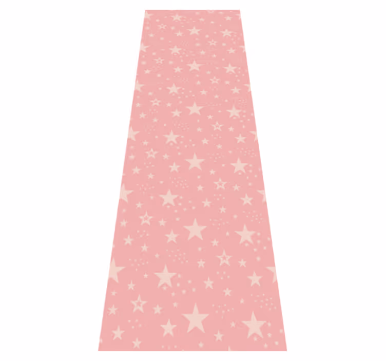 Tapis vinyle rose étoiles roses sur fond rose foncé - TenStickers
