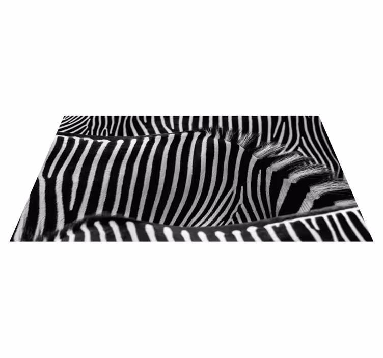 Tapis vinyle animal motif à rayures zébrées - TenStickers