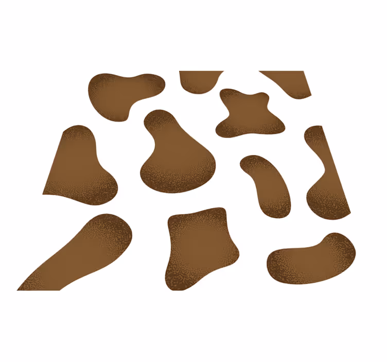 Tapis vinyle animal motif peau de vache marron - TenStickers