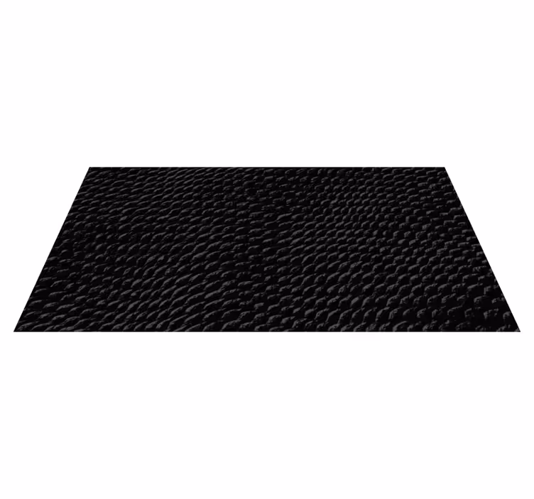 Tapis vinyle animal motif peau de reptile noire - TenStickers