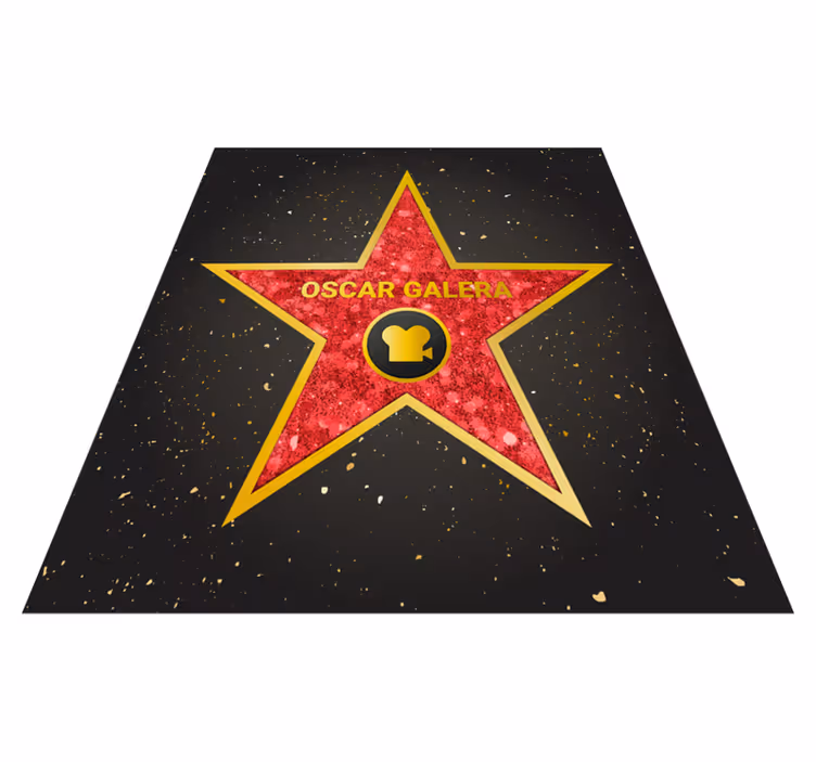 Tapis vinyle étoile accent personnalisable hollywood - TenStickers