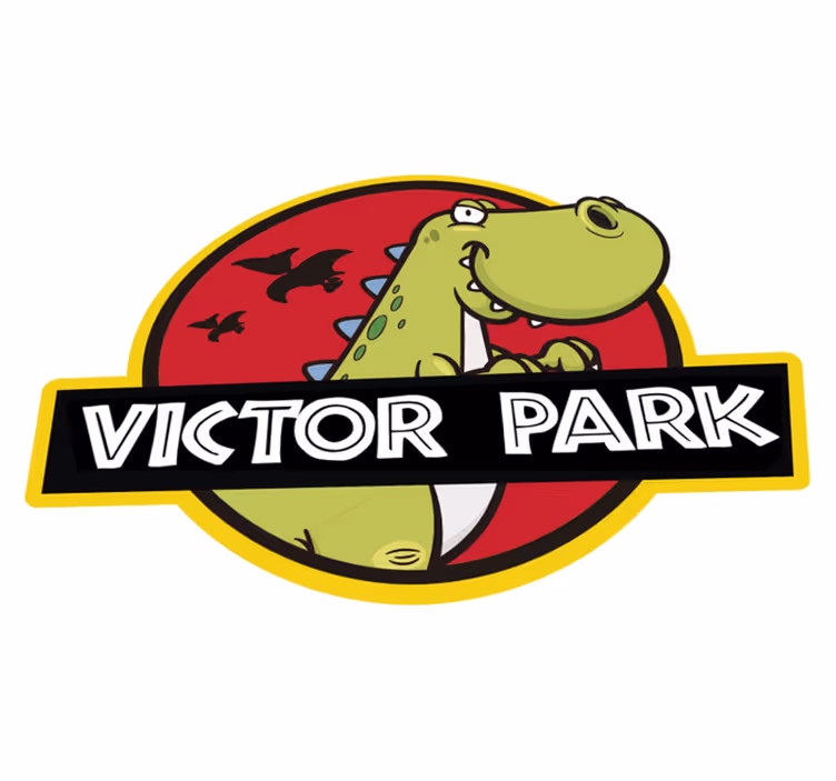 Tapis vinyle dinosaure film avec nom - TenStickers
