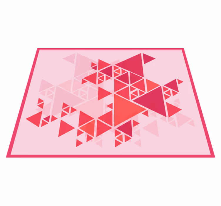 Tapis vinyle triangles superposés roses géométriques - TenStickers