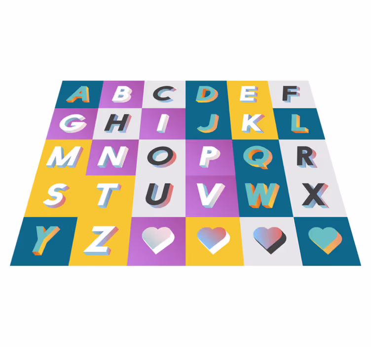 Tapis vinyle chambre aire de jeux alphabet coloré - TenStickers