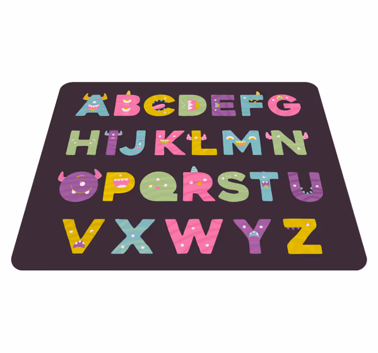 Tapis vinyle chambre conception éducative de l'alphabet - TenStickers