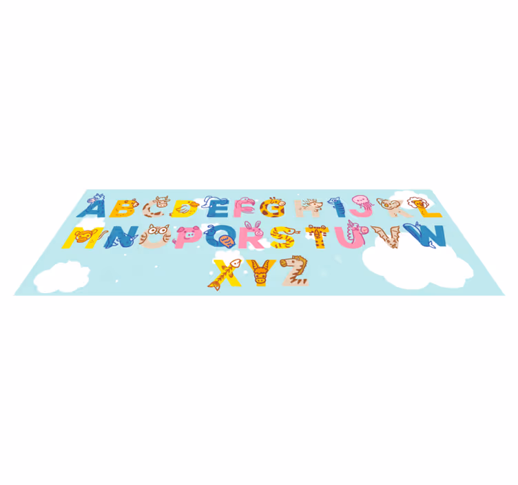 Tapis vinyle chambre le design éducatif de l'alphabet - TenStickers