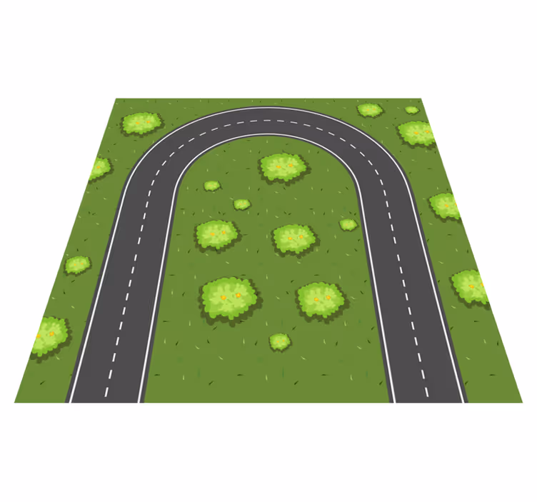 Tapis vinyle pour enfants chaussée ludique - TenStickers
