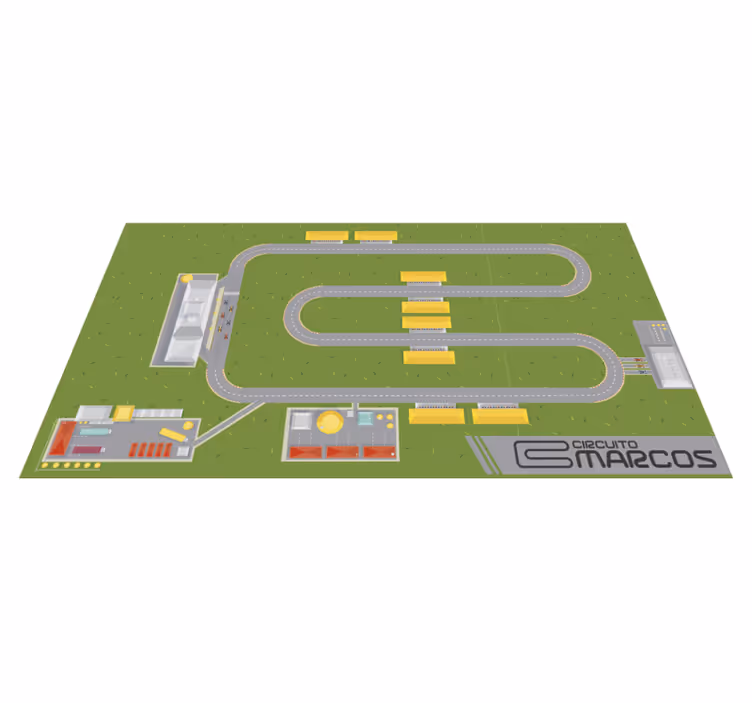 Tapis vinyle personnalisé terrain de jeu de piste de course - TenStickers