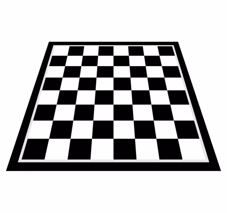 Tapis vinyles géométriques motif en damier - TenStickers