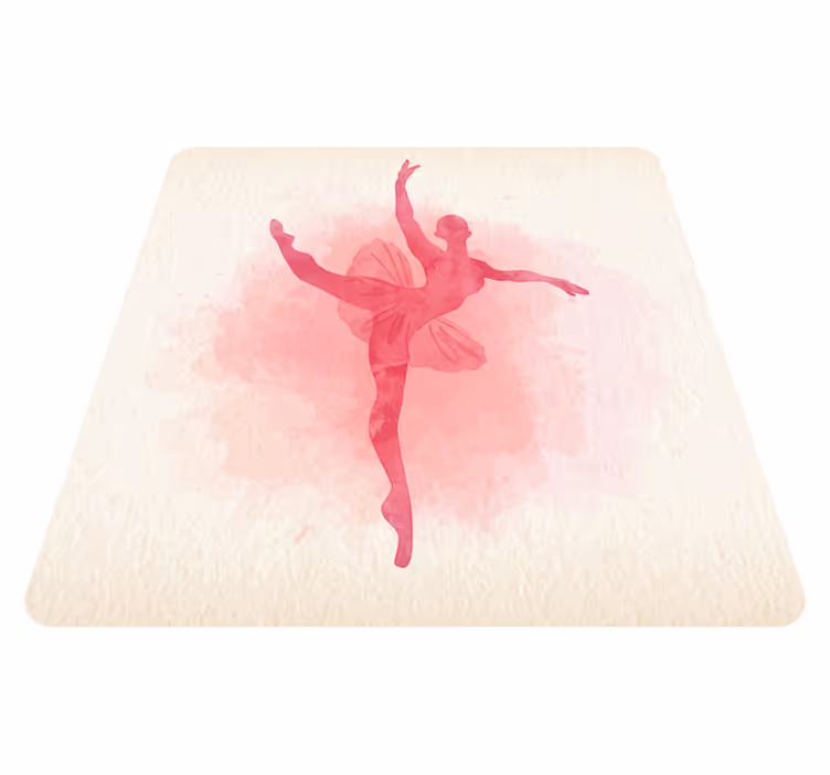 Tapis vinyle pour enfants silhouette de danseuse de ballet - TenStickers