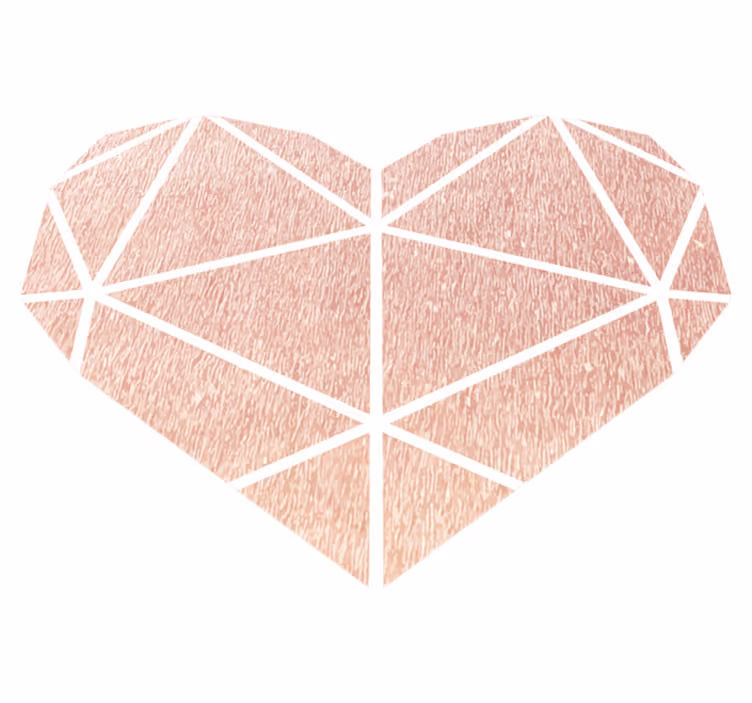 Tapis vinyles géométriques motif de coeur géométrique - TenStickers