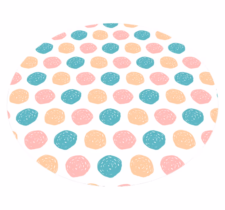 Tapis vinyles géométriques à motif circulaire - TenStickers
