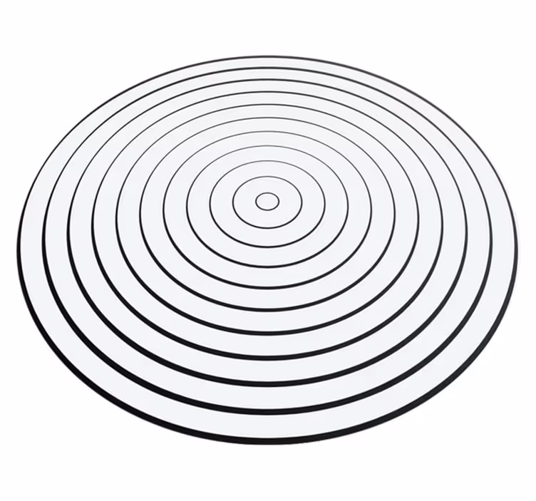 Tapis vinyles géométriques conception circulaire simpliste - TenStickers