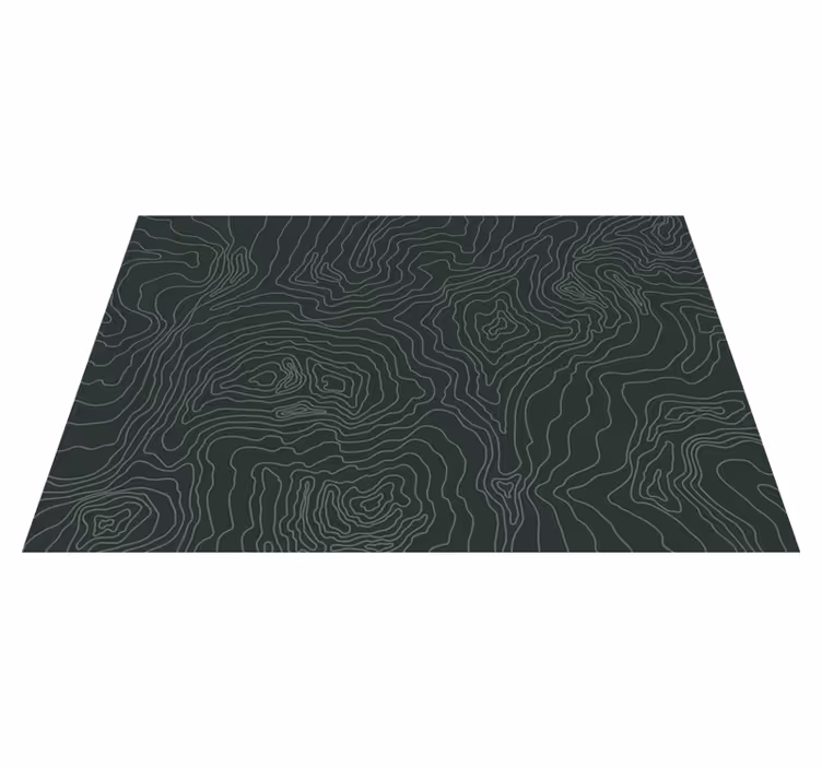 Tapis vinyle salon carte topographique - TenStickers