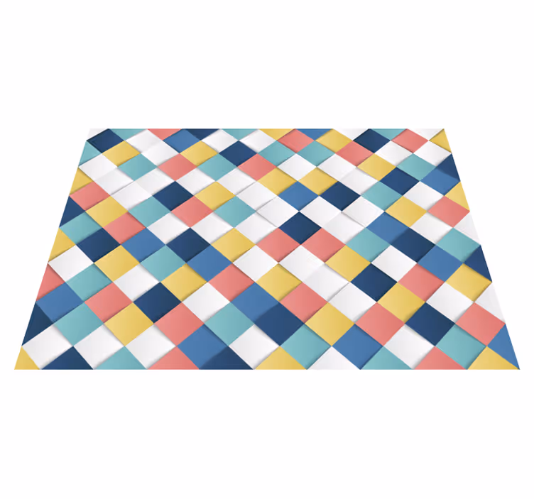 Tapis vinyles géométriques motif arlequin coloré - TenStickers