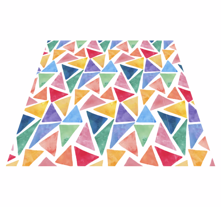 Tapis vinyles géométriques triangles colorés - TenStickers