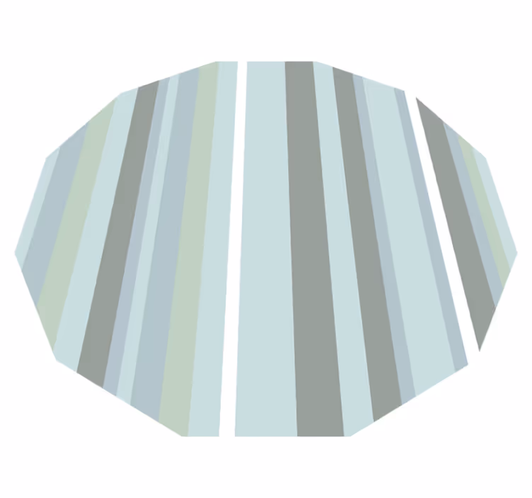 Tapis vinyle rayures octogone rayé - TenStickers