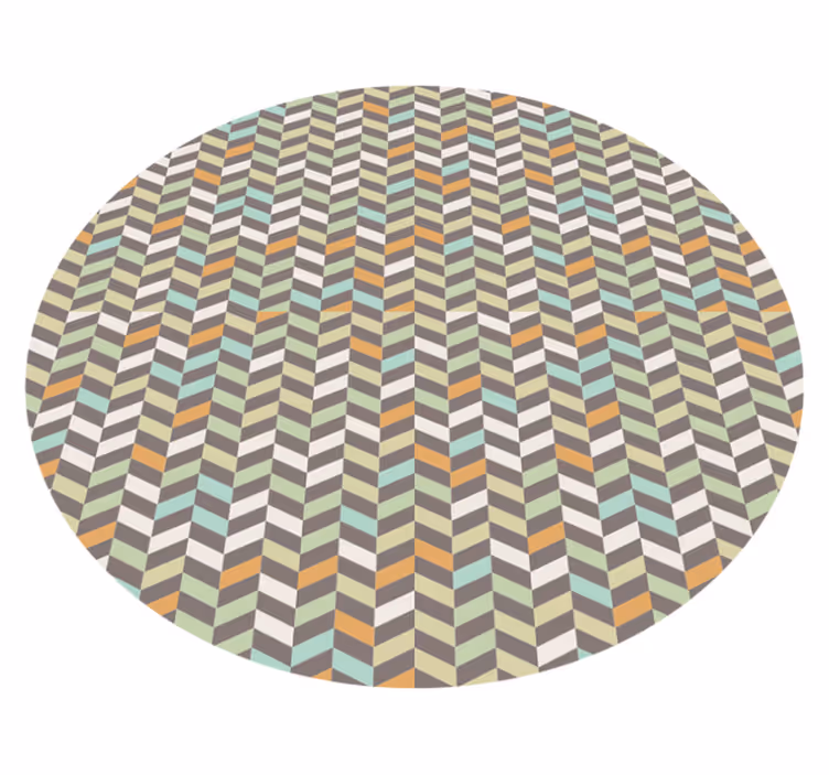 Tapis vinyles géométriques cercle de spectre en chevron - TenStickers