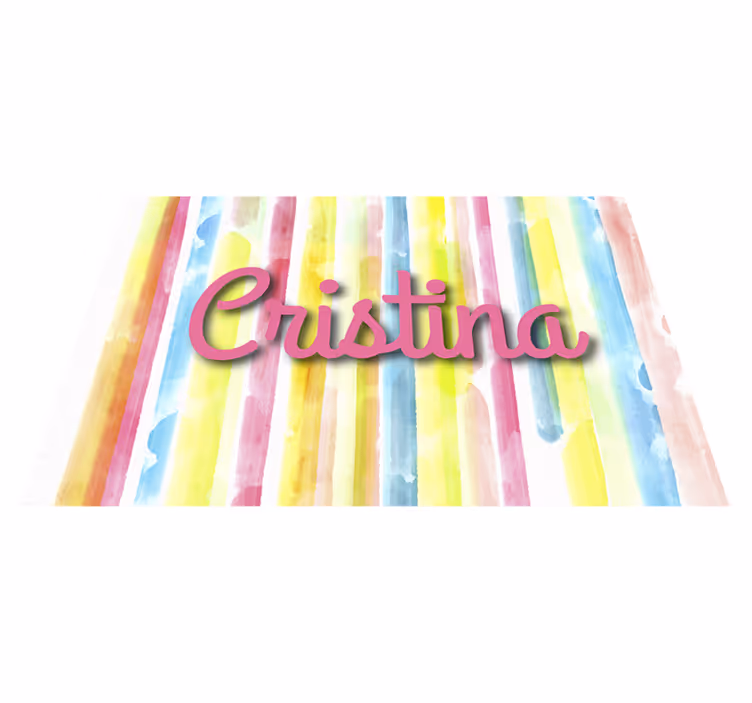 Tapis vinyle personnalisé arc-en-ciel personnalisé - TenStickers