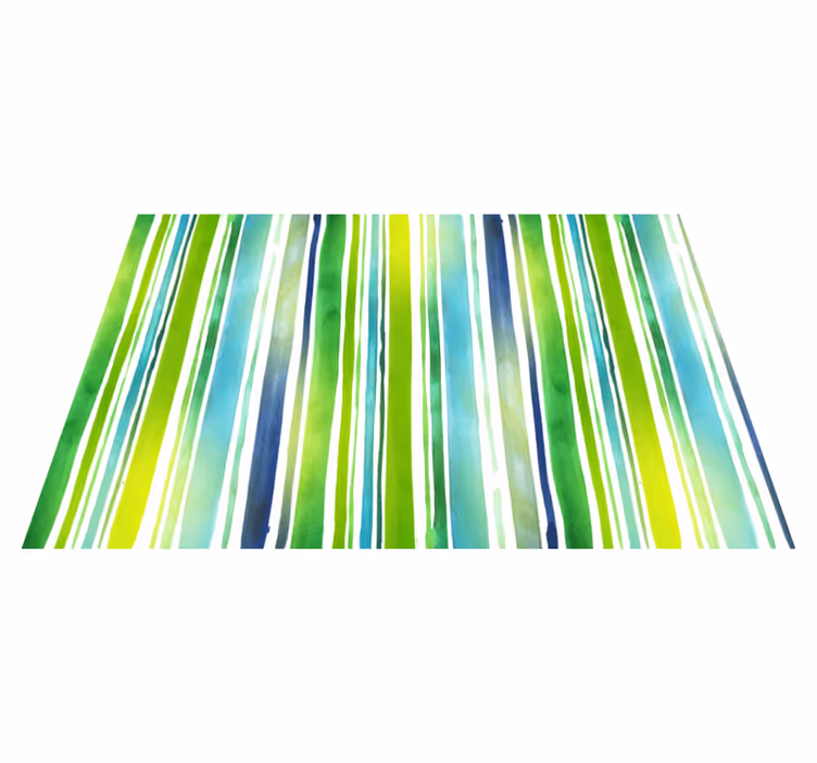 Tapis en vinyle à rayures aquarelles - TenStickers