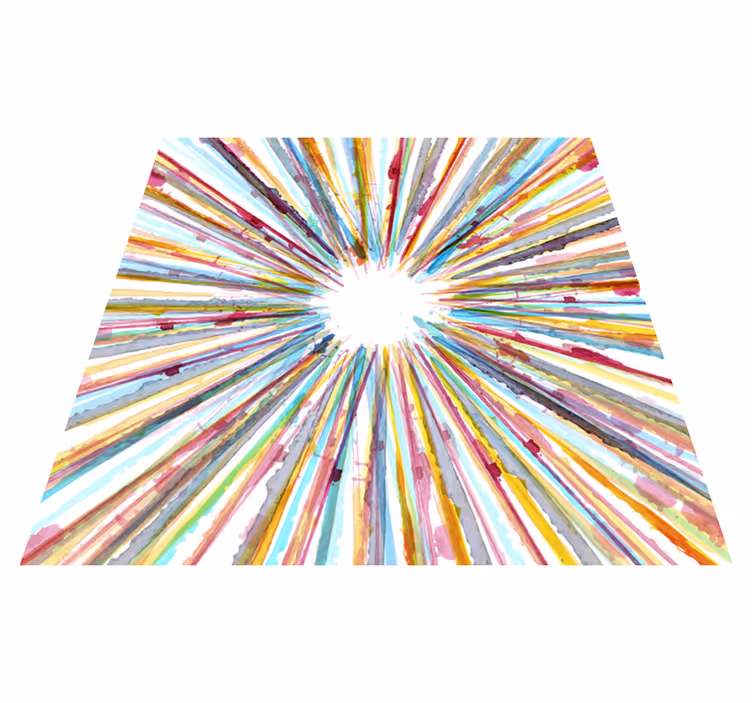 Tapis vinyles géométriques motif d'éclat rayonnant - TenStickers