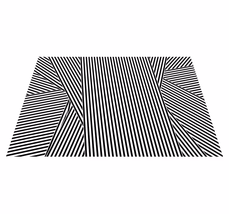 Tapis vinyle rayures motif rayé monochrome - TenStickers