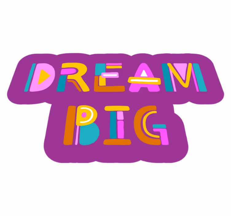 Tapis vinyle pour enfants rêver en grand typographie - TenStickers