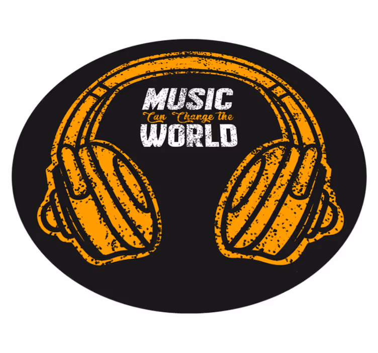 Tapis vinyle citation changement du monde de la musique - TenStickers