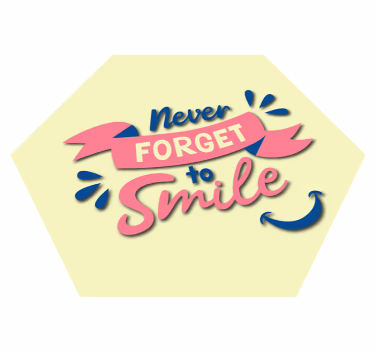 Tapis vinyle citation n'oublie jamais le sourire - TenStickers
