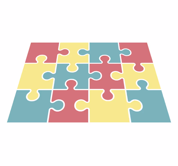 Tapis vinyle jeux jeu de pièces de puzzle - TenStickers