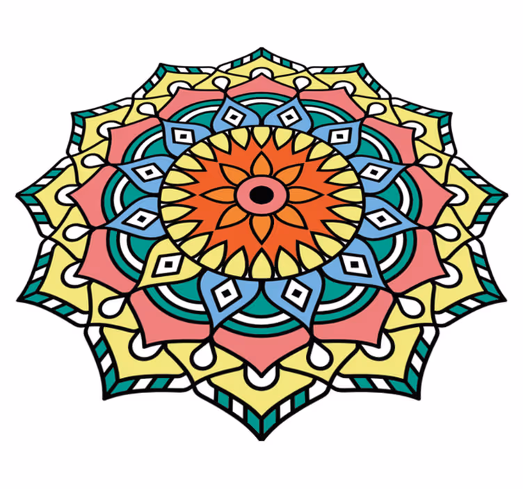 Tapis vinyle mandala inspiré du mandala - TenStickers