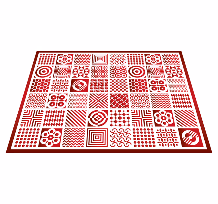 Tapis vinyles géométriques patchwork géométrique - TenStickers