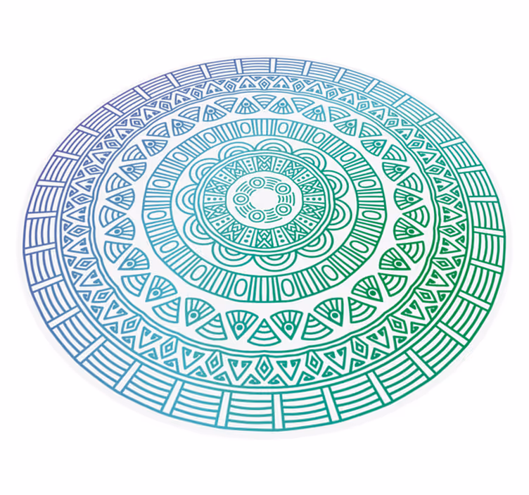 Tapis vinyle mandala motif circulaire - TenStickers