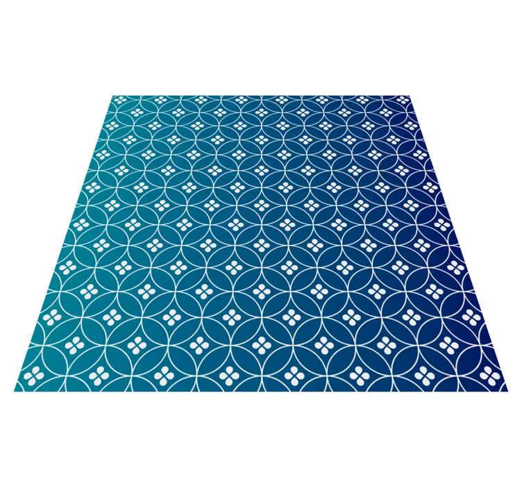 Tapis vinyles géométriques superposition géométrique bleue - TenStickers